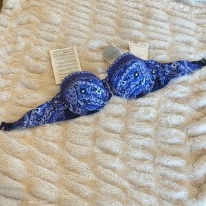 Zimmermann Blue Patterned Bikini Top